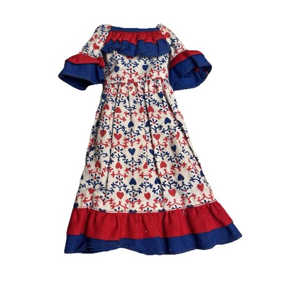 Vintage Mod Skipper Barbie 1972 Red White ‘n Blues Dress #3296 Outfit Mattel - Picture 1 of 9